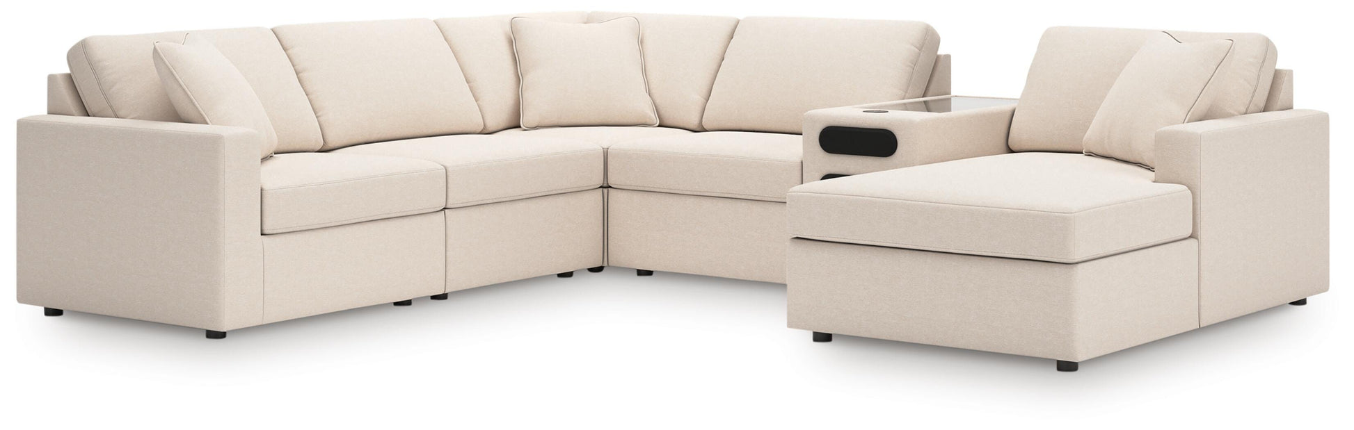 Ocala Furniture Outlet - Ashley Furniture - Modmax 6-Piece Sectional with Audio System and Chaise - RAF 6-Piece Sectional with Audio System and Chaise - 92103S51