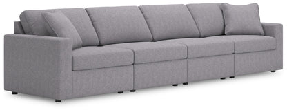Ocala Furniture Outlet - Ashley Furniture - Modmax Sectional - RAF 4-Piece Sectional / Granite - 92104S10