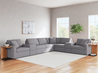Ocala Furniture Outlet - Ashley Furniture - Modmax Sectional - RAF 8-Piece Sectional / Granite - 92104S11