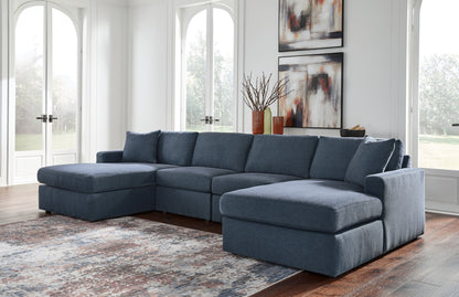 Ocala Furniture Outlet - Ashley Furniture - Modmax Sectional - RAF 4-Piece Sectional with Chaise / Ink - 92121S19