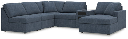 Ocala Furniture Outlet - Ashley Furniture - Modmax Sectional - 6-Piece Sectional with Chaise and Audio Console / Ink - 92121S25