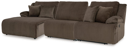 Ocala Furniture Outlet - Ashley Furniture - Top Tier Sectional - 3-Piece Sofa Chaise Sectional / Chocolate - 92705S11