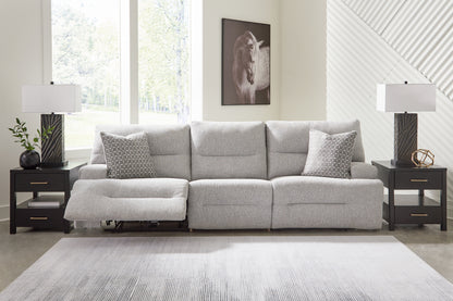 Ocala Furniture Outlet - Ashley Furniture - Acklen Place Sectional - 3-Piece Power Reclining Sectional Sofa / Pewter - 93605S18