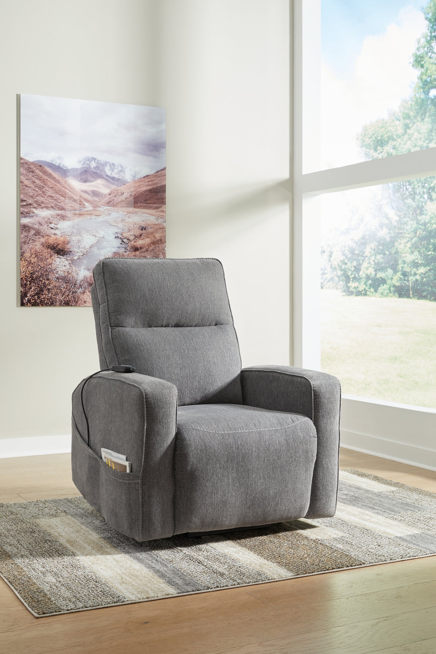 Ocala Furniture Outlet - Ashley Furniture - Starganza Living Room - Power Lift Recliner / Gray - 9370412