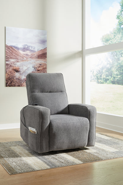 Ocala Furniture Outlet - Ashley Furniture - Starganza Living Room - Power Lift Recliner / Gray - 9370412