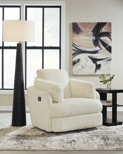 Ocala Furniture Outlet - Ashley Furniture - Tie-Breaker Living Room - Swivel Glider Recliner / Ivory - 9490261