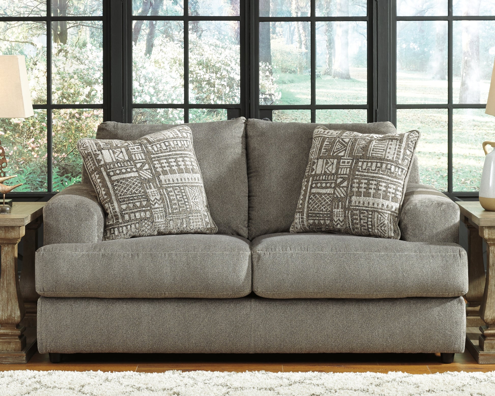 Ocala Furniture Outlet - Ashley Furniture - Soletren Living Room - Loveseat / Ash - 9510335