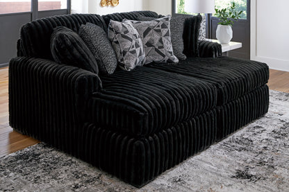 Ocala Furniture Outlet - Ashley Furniture - Midnight-Madness Sectional - RAF Super Chaise / Onyx - 98103S8