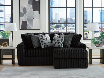 Ocala Furniture Outlet - Ashley Furniture - Midnight-Madness Sectional - RAF 2-Piece Sectional with Chaise / Onyx - 98103S14