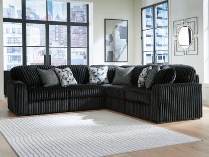 Ocala Furniture Outlet - Ashley Furniture - Midnight-Madness Sectional - RAF 5-Piece Sectional / Onyx - 98103S26