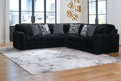 Ocala Furniture Outlet - Ashley Furniture - Midnight-Madness Sectional - LAF 3-Piece Sectional / Onyx - 98103S6