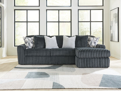 Ocala Furniture Outlet - Ashley Furniture - Midnight-Madness Sectional - LAF 2-Piece Sectional Sofa Chaise / Gunmetal - 98105S3