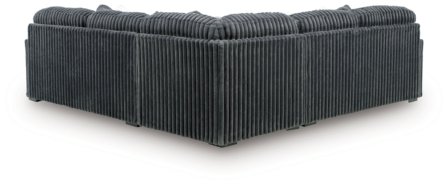 Ocala Furniture Outlet - Ashley Furniture - Midnight-Madness Sectional - LAF 3-Piece Sectional / Gunmetal - 98105S5