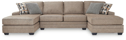 Ocala Furniture Outlet - Ashley Furniture - Cannonbrook Sectional - RAF 3-Piece Sectional with Chaise / Nutmeg - 98201S3
