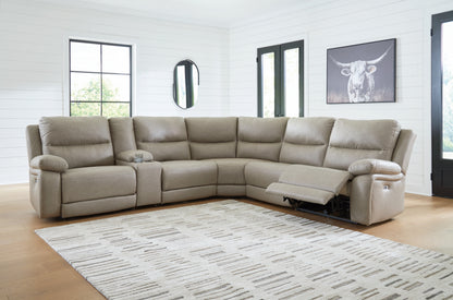 Ocala Furniture Outlet - Ashley Furniture - Narwhal Place Sectional - 6-Piece Power Reclining Sectional / Pebble - PC99201S10