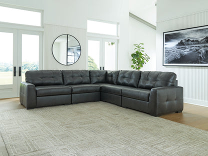 Ocala Furniture Outlet - Ashley Furniture - Brindley Pier Sectional - RAF 5-Piece Sectional / Fog - 99503S3