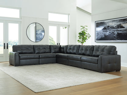 Ocala Furniture Outlet - Ashley Furniture - Brindley Pier Sectional - RAF 6-Piece Sectional / Fog - 99503S5
