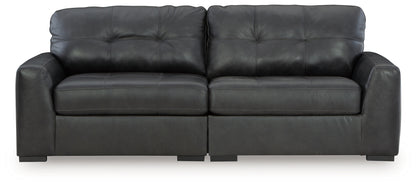Ocala Furniture Outlet - Ashley Furniture - Brindley Pier Sectional - RAF 2-Piece Sectional Loveseat / Fog - 99503S1