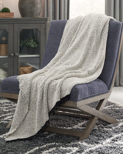 Ocala Furniture Outlet - Ashley Furniture - Leonita Throw - Throw / Black/White - A1000769T