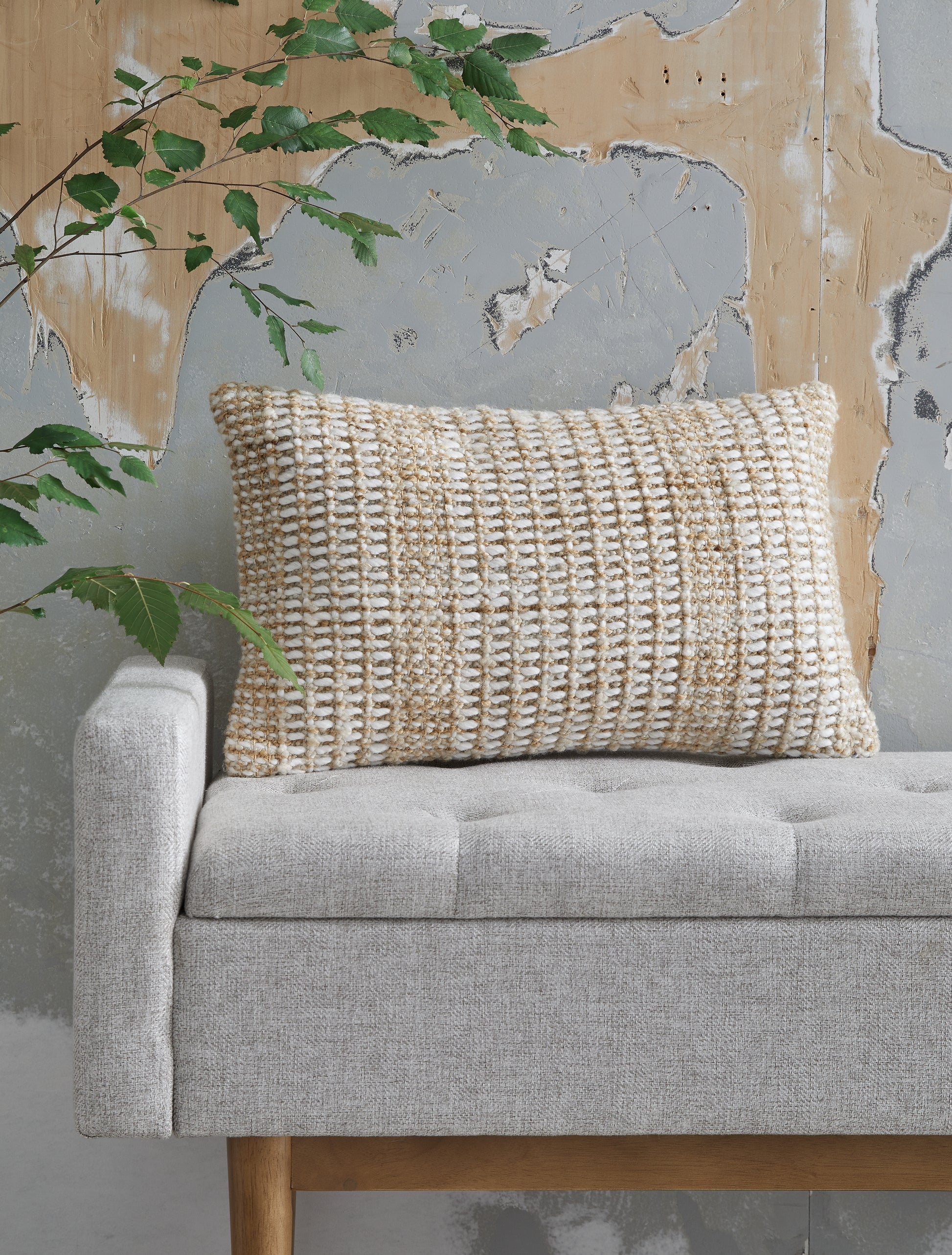 Ocala Furniture Outlet - Ashley Furniture - Hathby Pillows - Pillow (4/CS) / Tan/White - A1001048