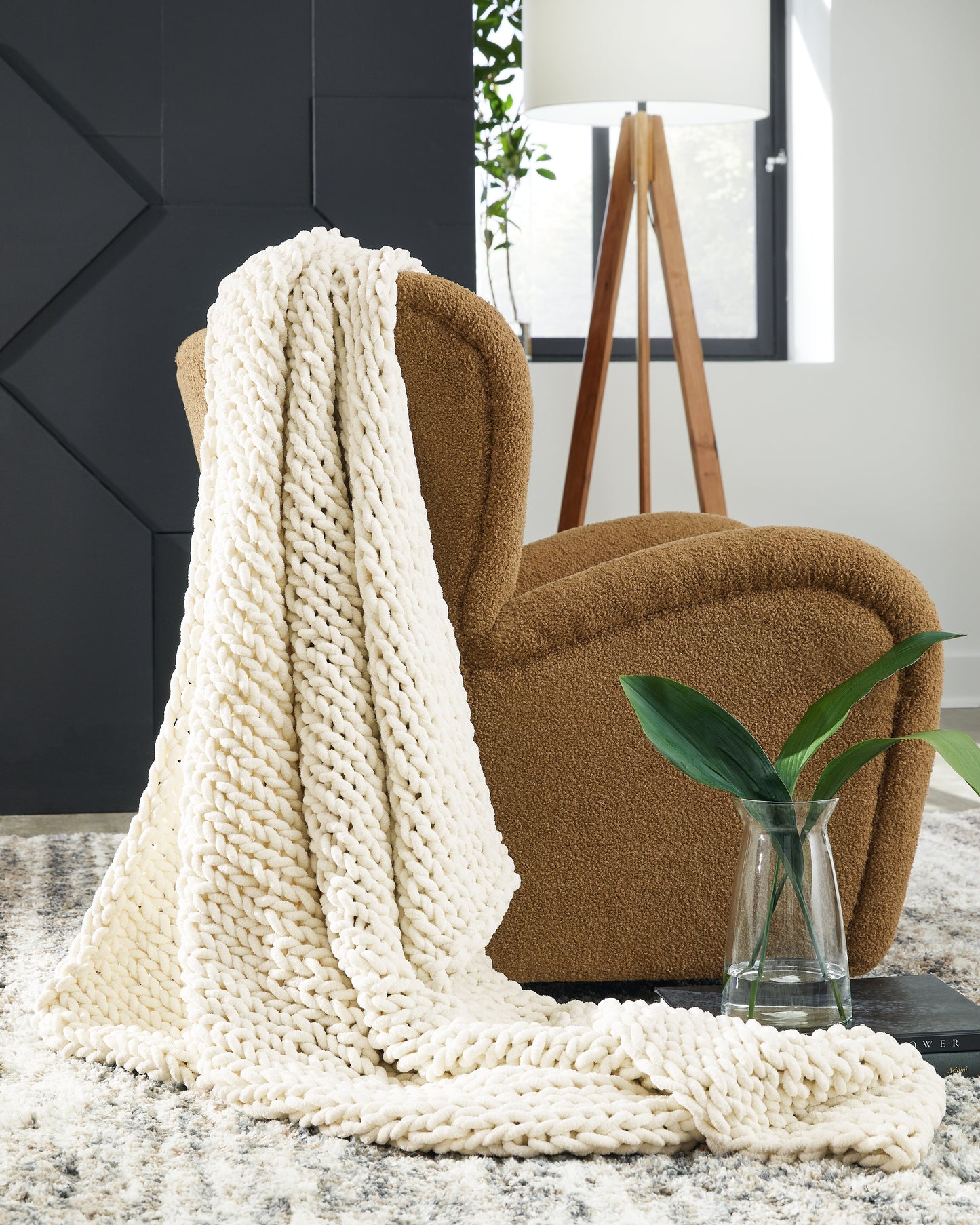 Ocala Furniture Outlet - Ashley Furniture - Chaddon Throw (Set of 3) - Throw (3/CS) / Ivory - A1001060