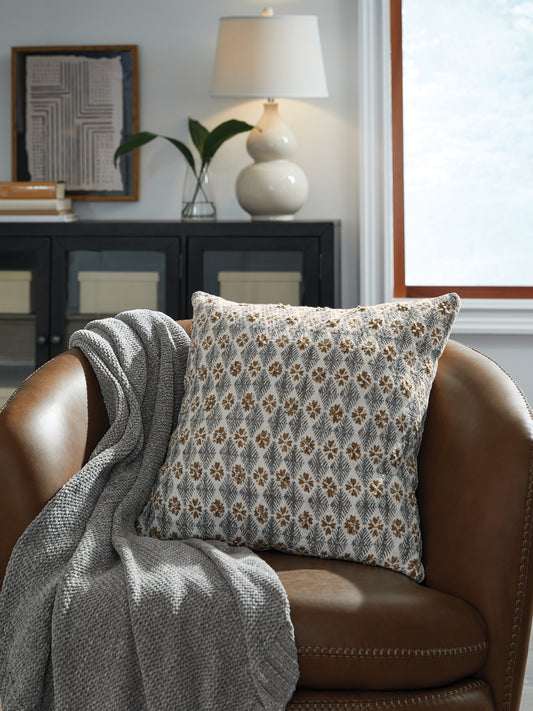 Ocala Furniture Outlet - Ashley Furniture - Dainwick Pillows - Pillow (4/CS) / White/Gray/Brown - A1001102