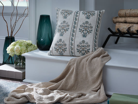 Ocala Furniture Outlet - Ashley Furniture - Paulmour Pillows - Pillow (4/CS) / Ivory/Green/Brown - A1001105