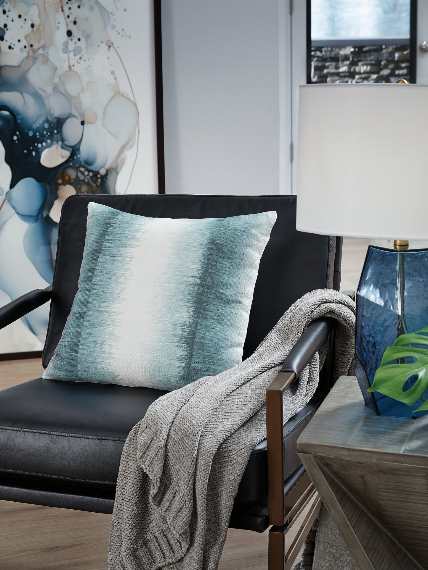 Ocala Furniture Outlet - Ashley Furniture - Elonwich Pillows - Pillow / Teal/White - A1001106P