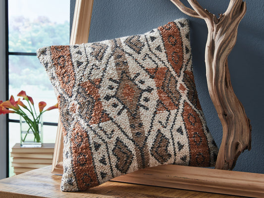 Ocala Furniture Outlet - Ashley Furniture - Kierenworth Pillows - Pillow (4/CS) / Sienna/Ivory/Black - A1001110