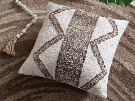Ocala Furniture Outlet - Ashley Furniture - Brettwood Pillows - Pillow (4/CS) / Ivory/Brown - A1001125