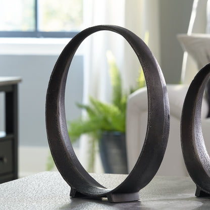Ocala Furniture Outlet - Ashley Furniture - Ryandale Sculpture - Sculpture (2/CS) / Antique Black - A2000498