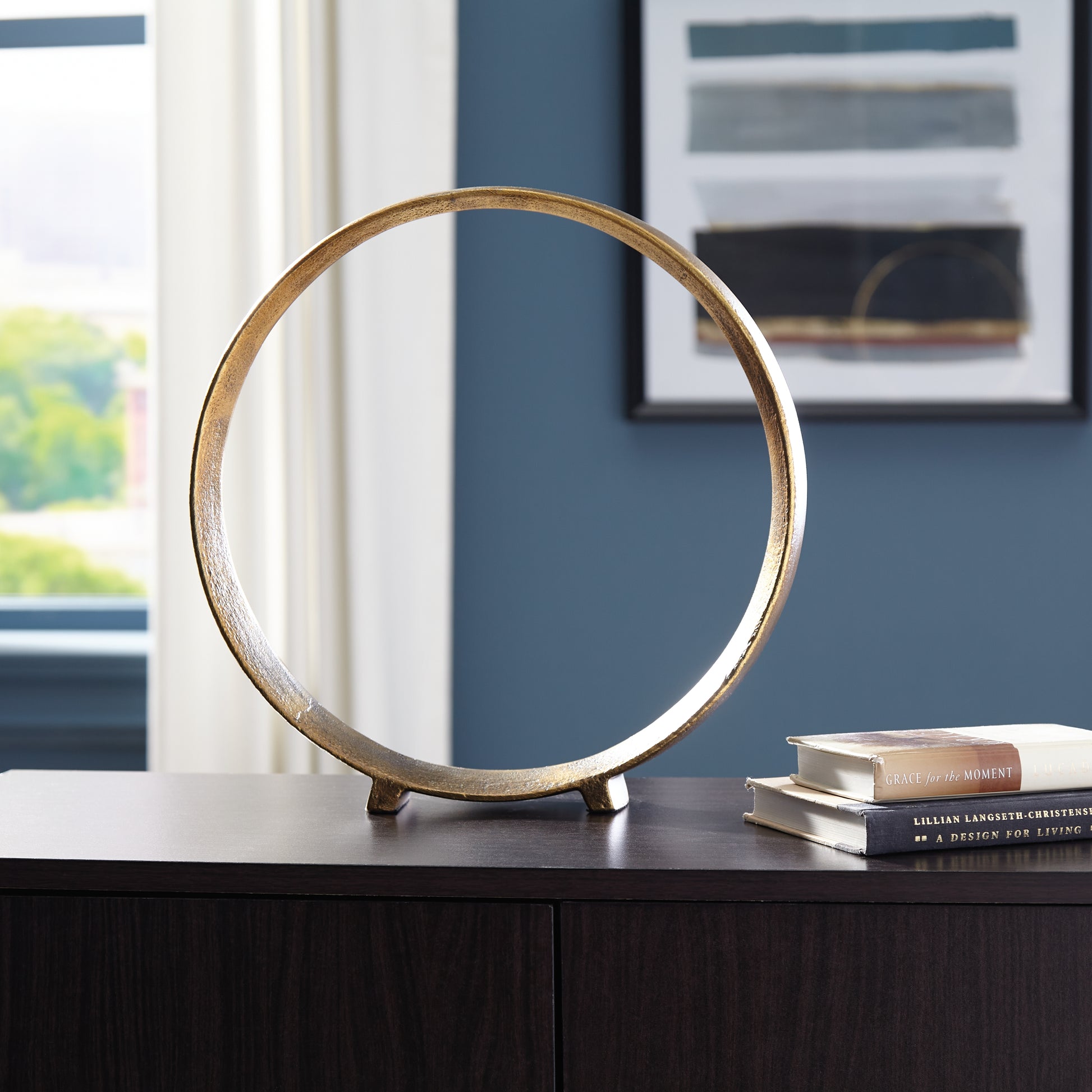 Ocala Furniture Outlet - Ashley Furniture - Ryandale Sculpture - Sculpture (2/CS) / Antique Brass Finish - A2000500