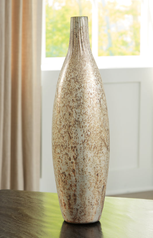 Ocala Furniture Outlet - Ashley Furniture - Plawite Vase - Vase / Antique Silver Finish - A2000639