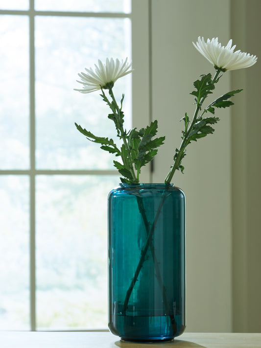 Ocala Furniture Outlet - Ashley Furniture - Inisland Vase - Vase Set (Set of 2) / Teal - A2000797A1