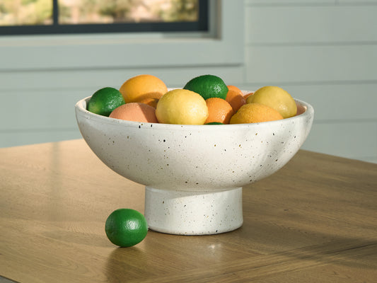 Ocala Furniture Outlet - Ashley Furniture - Dallinworth Bowl - Bowl / White/Black - A2000833