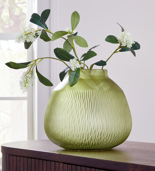 Ocala Furniture Outlet - Ashley Furniture - Scottyard Vase - Vase / Olive Green - A2900007