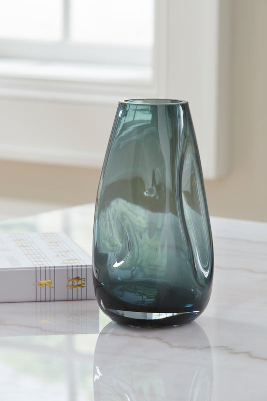 Ocala Furniture Outlet - Ashley Furniture - Beamund Vase - Vase (2/CS) / Teal Blue - A2900010
