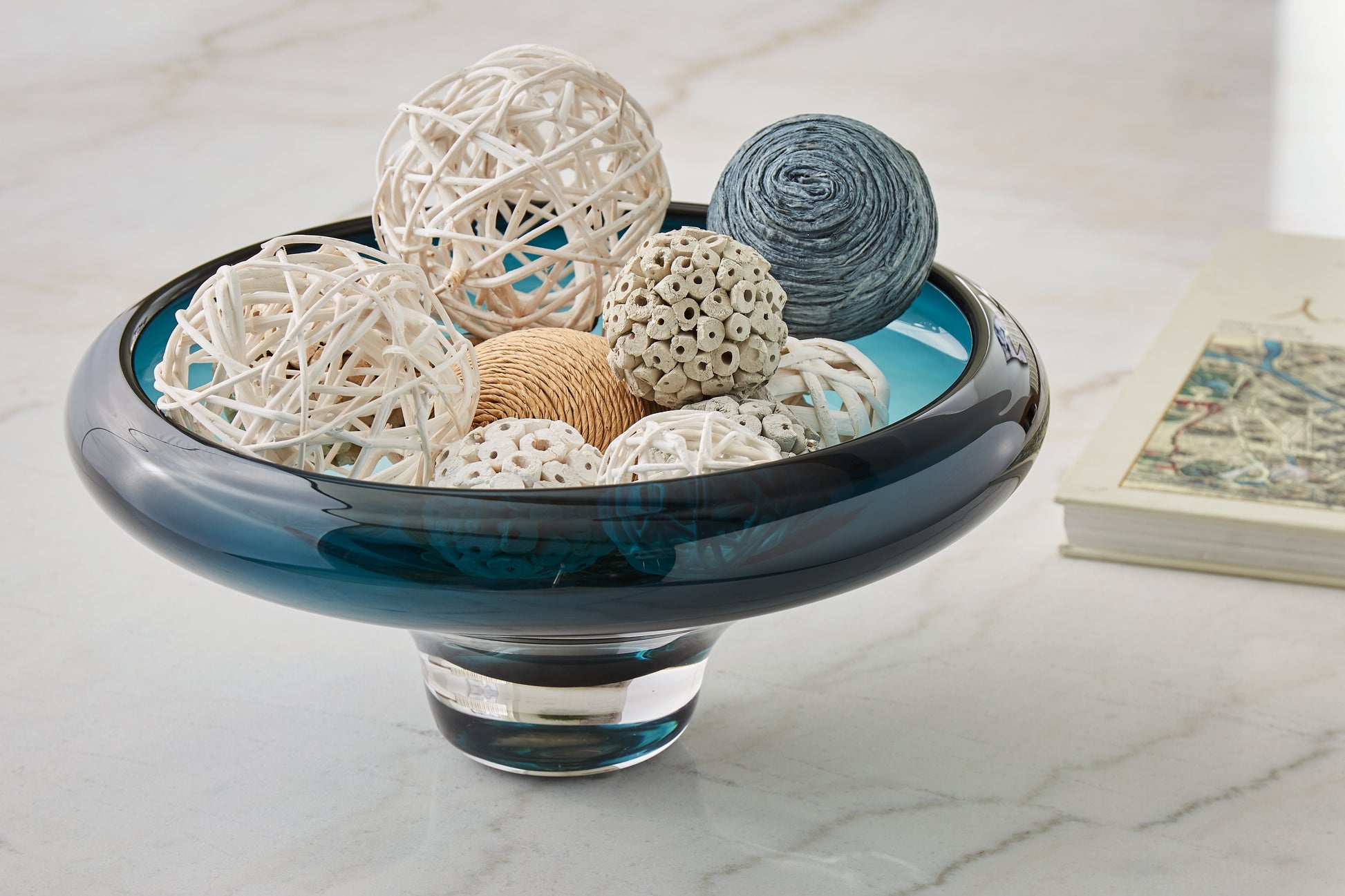 Ocala Furniture Outlet - Ashley Furniture - Vallborough Bowl - Bowl / Teal Blue - A2900017
