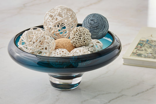 Ocala Furniture Outlet - Ashley Furniture - Vallborough Bowl - Bowl / Teal Blue - A2900017