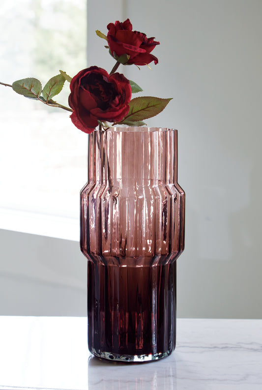 Ocala Furniture Outlet - Ashley Furniture - Dorlow Vase - Vase / Mauve - A2900024V