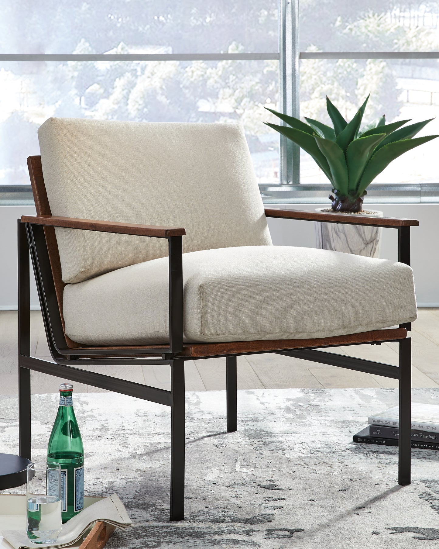 Ocala Furniture Outlet - Ashley Furniture - Tilden Accent Chair - Accent Chair / Ivory/Brown - A3000271