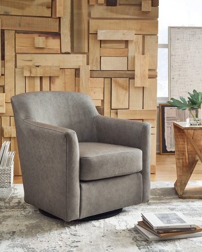 Ocala Furniture Outlet - Ashley Furniture - Bradney Swivel Accent Chair - Swivel Accent Chair / Fossil - A3000324