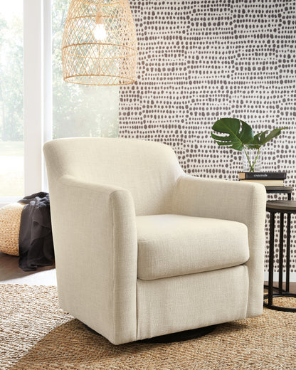 Ocala Furniture Outlet - Ashley Furniture - Bradney Swivel Accent Chair - Swivel Accent Chair / Linen - A3000325