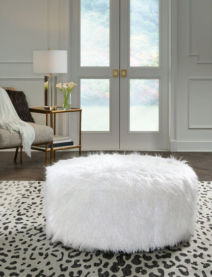 Ocala Furniture Outlet - Ashley Furniture - Galice Living Room - Oversized Accent Ottoman / White - A3000334