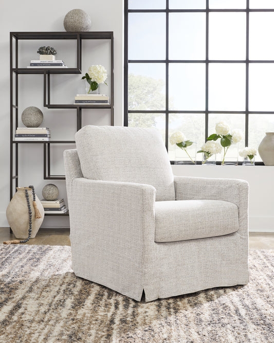 Ocala Furniture Outlet - Ashley Furniture - Nenana Next-Gen Nuvella Swivel Glider Accent Chair - Swivel Glider Accent Chair / Stone - A3000644
