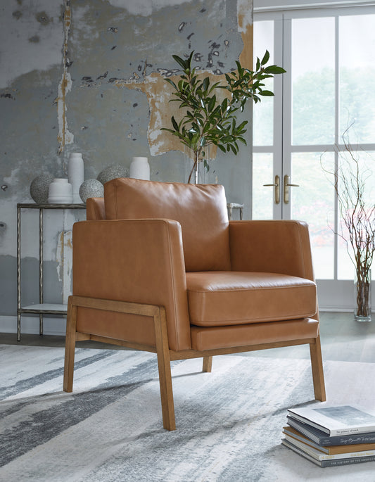 Ocala Furniture Outlet - Ashley Furniture - Numund Accent Chair - Accent Chair / Caramel - A3000670