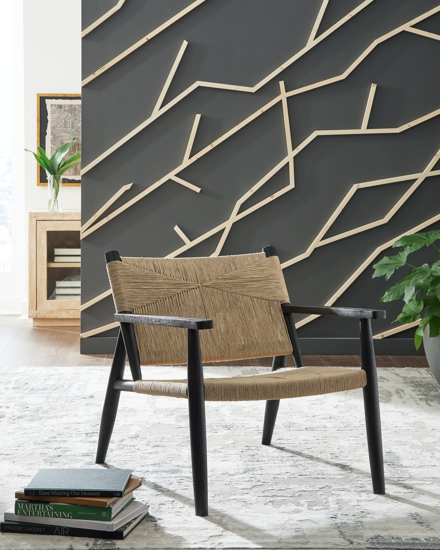 Ocala Furniture Outlet - Ashley Furniture - Halfmore Accent Chair - Accent Chair / Black/Natural - A3000672