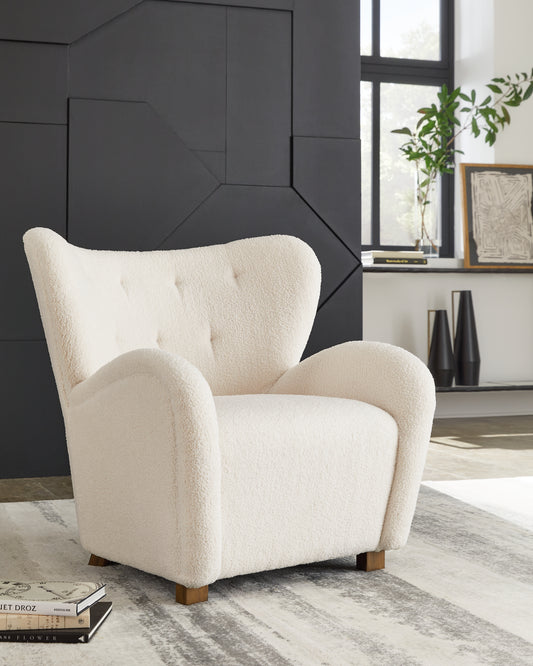 Ocala Furniture Outlet - Ashley Furniture - Larbell Accent Chair - Accent Chair / Ecru - A3000709