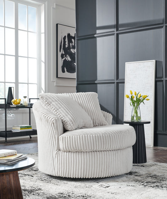 Ocala Furniture Outlet - Ashley Furniture - Gramwell Swivel Accent Chair - Swivel Accent Chair / Alloy - A3000724