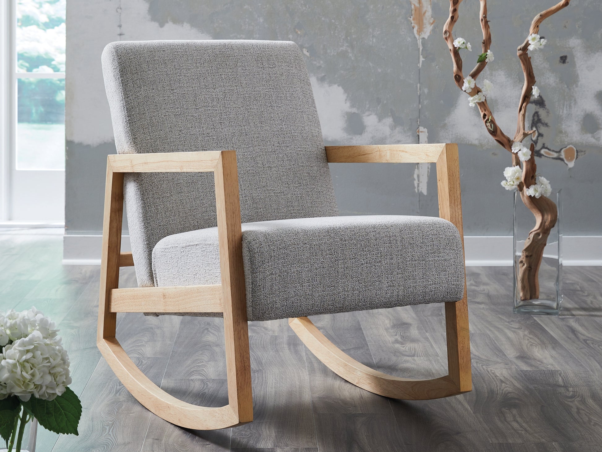 Ocala Furniture Outlet - Ashley Furniture - Wychworth Accent Chair - Accent Chair / Gray/Natural - A3000745